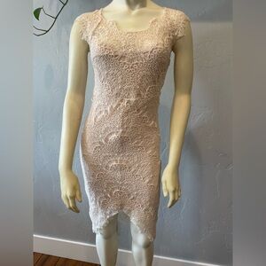 Women’s free people stretch, eyelash Lace Dress in Cream size XS